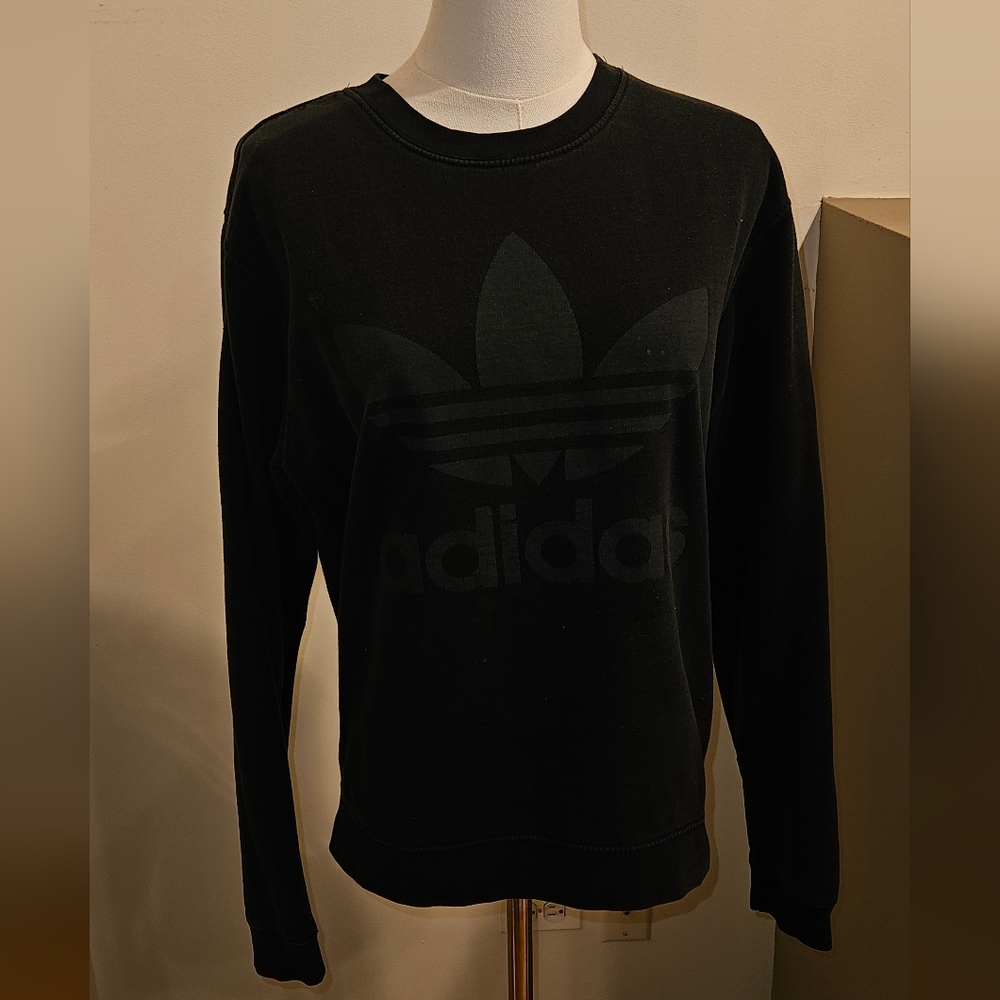 Adidas Women's Black Crewneck Sweater